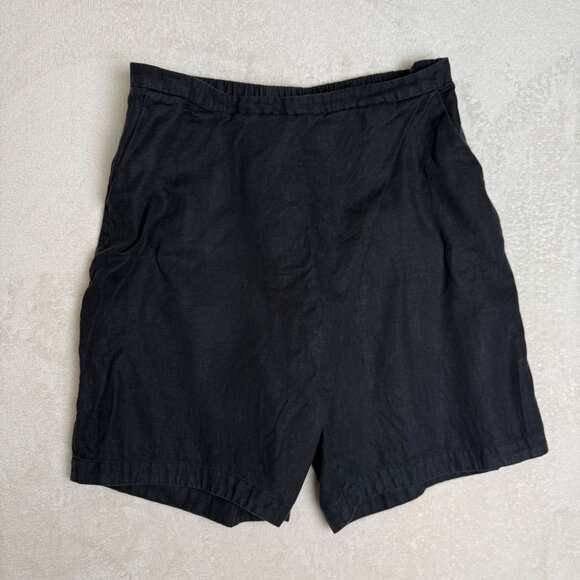 Eileen Fisher Pants - Eileen Fisher Black Organic Linen Skort Comfortable Fit Lightweight Small